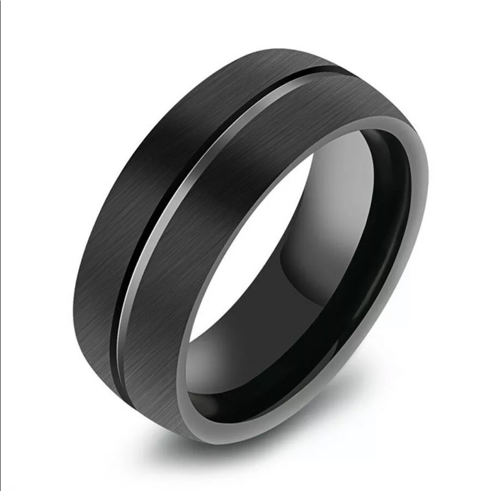 3 for $25! Men Women Stainless Matte Black Ring